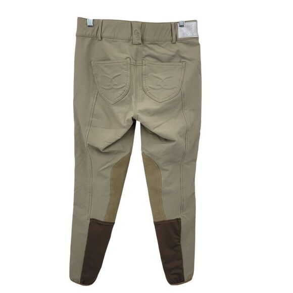 Goode Rider Womens Tan Breeches Knee Patch Equestrian Riding Pants Sz 30R - Picture 13 of 14